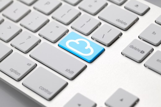 image of keyboard with cloud enter key